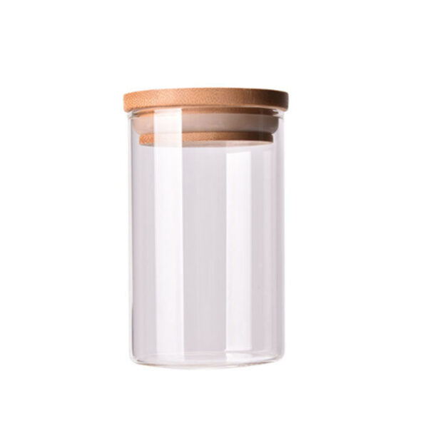 Bamboo Lid Glass Jar 800ml OCDBYFOOMZ